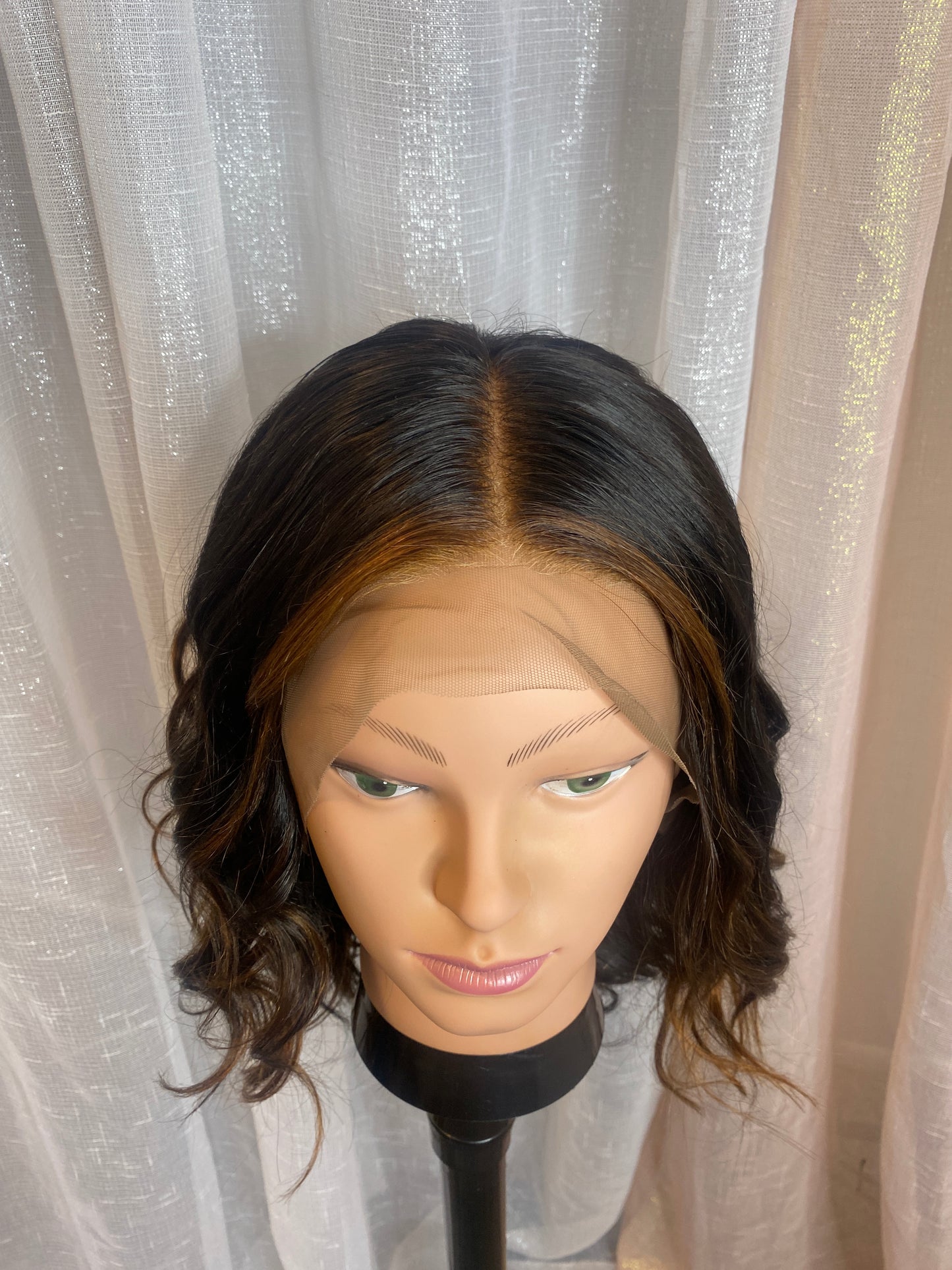 Front Lace Caramel Highlight Wig (Large)