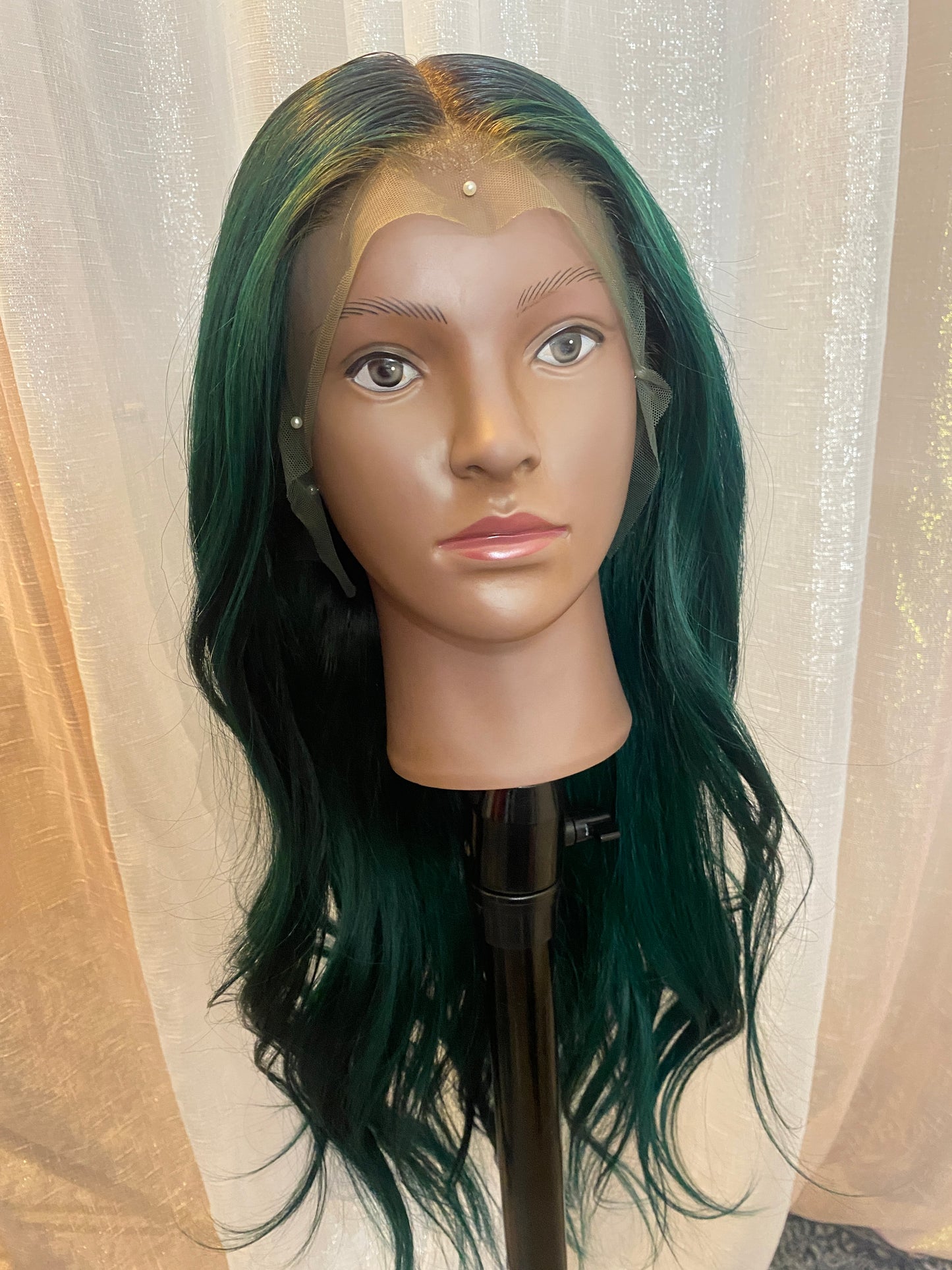 Deep Green Front Lace Wig (LARGE)